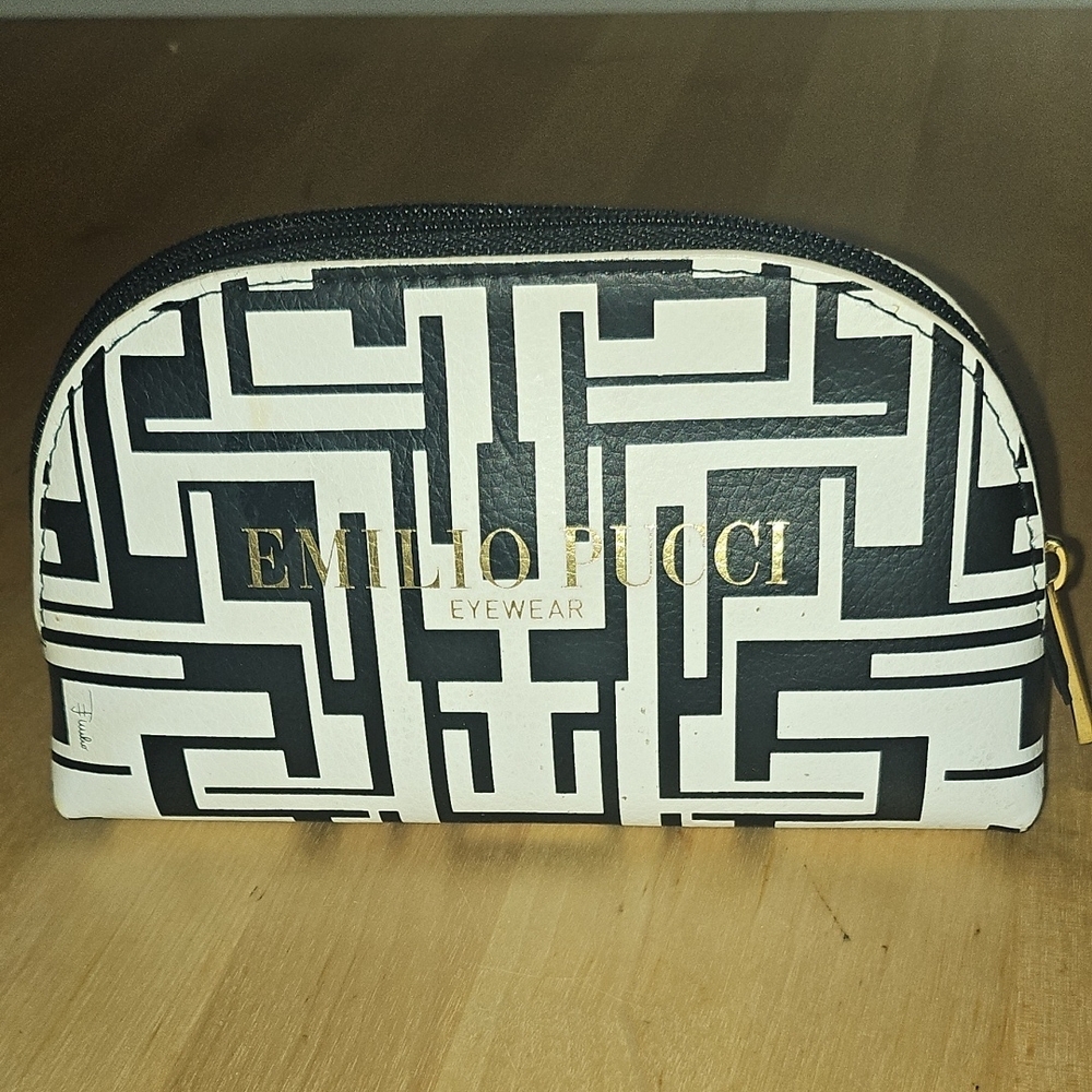 Emilio Pucci Black and White Eyewear Case